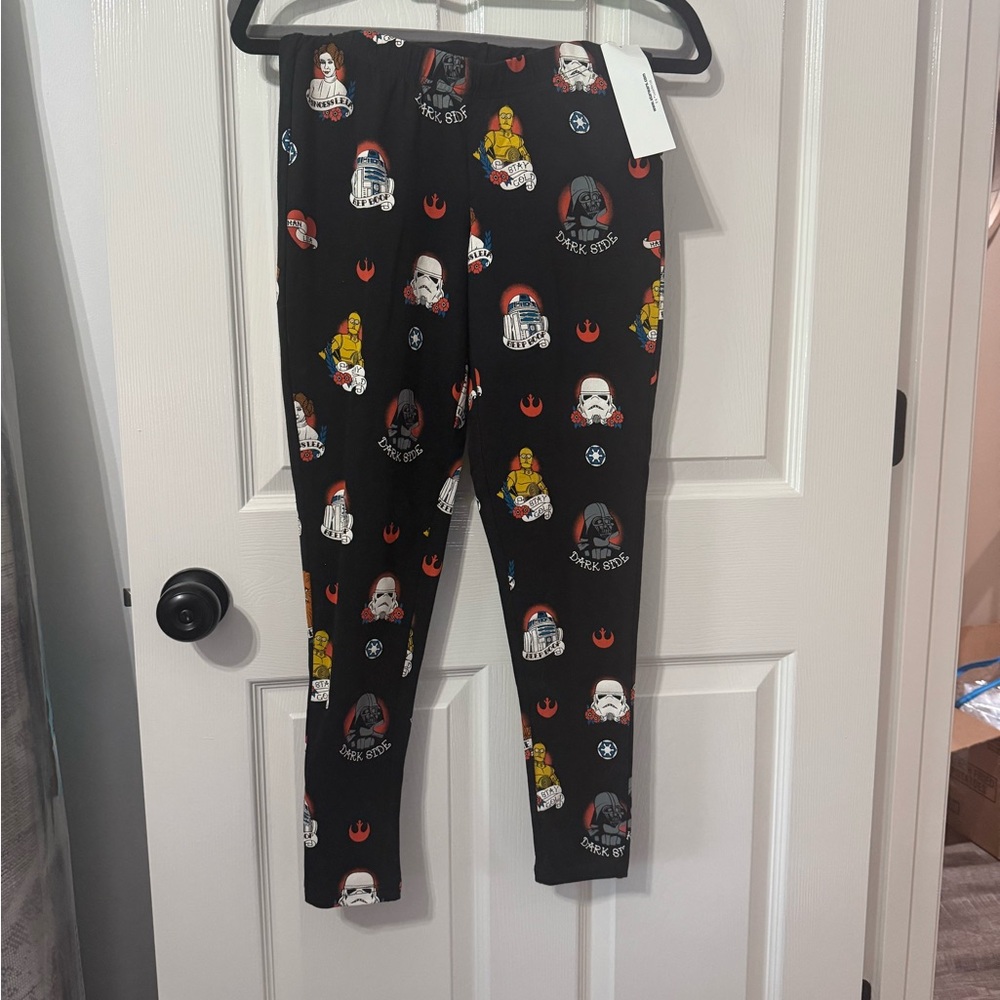 Star Wars Black Leggings with Multicolor Characters